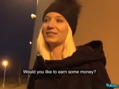 Hot blonde fucks for czech cash