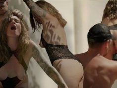 Hot french milf wendy takes young cock in her garden - rough doggy creampie